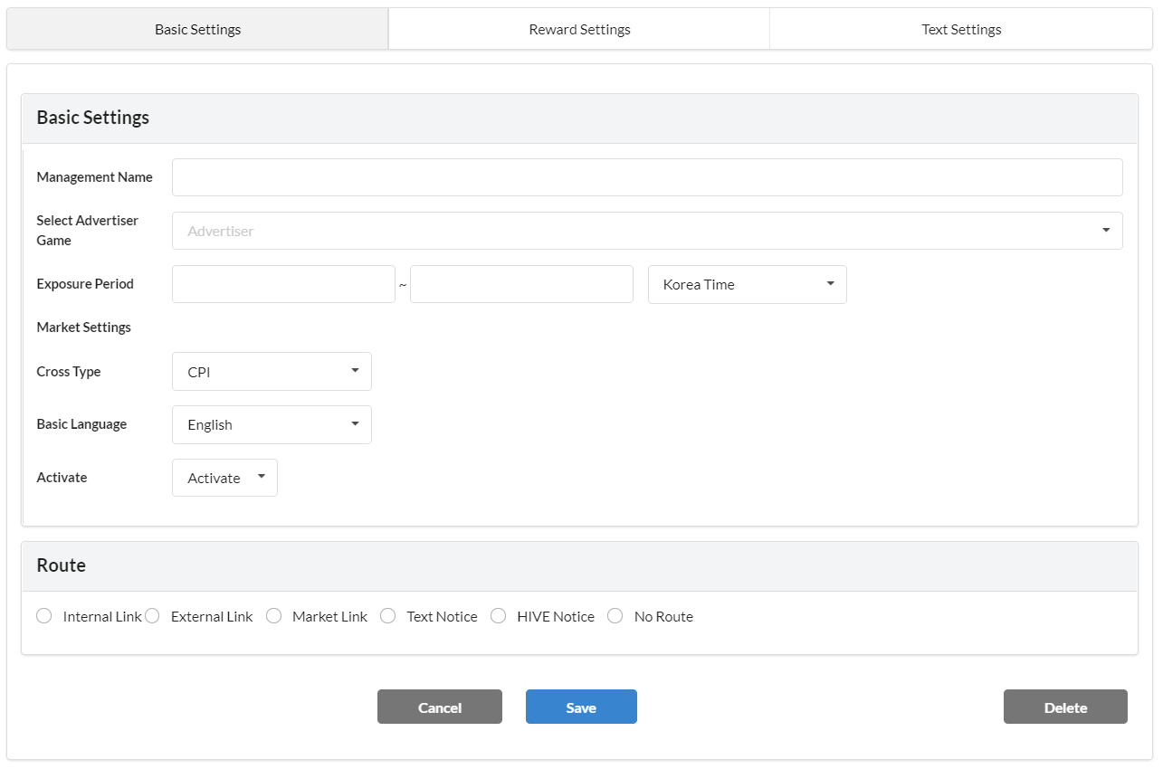 Offerwall settings - Hive Developers